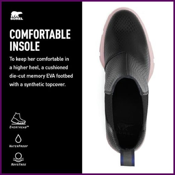 Waterproof Leather Chelsea Boots with 4-Inch Heel, Size Available - Picture 6 of 7